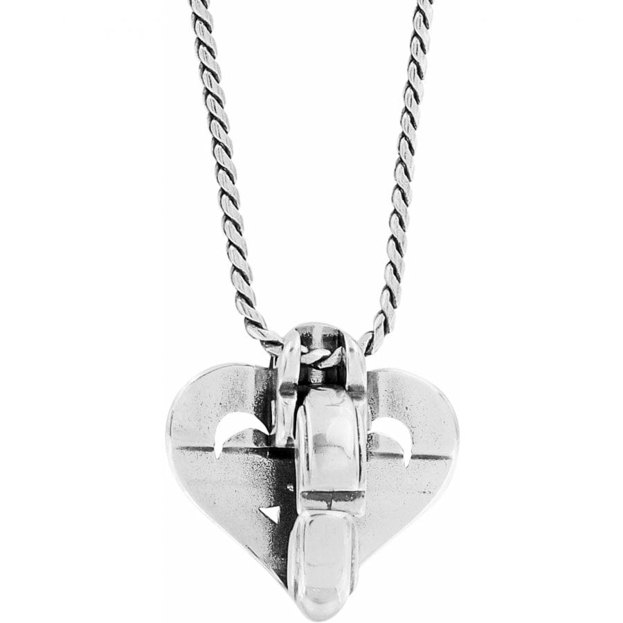 Alcazar Heart Badge Clip Necklace - Elegant Gold Plated Pendant for Women | Perfect for Valentine's Day, Anniversary Gifts & Everyday Fashion Jewelry