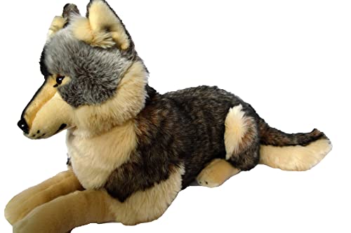 20 Inch Grey Wolf Plush Stuffed Animal - Realistic Timber Wolf Toy for Kids, Home Decor, Nursery, and Gift Giving | Soft & Cuddly Wolf Stuffed Animal for Bedroom, Living Room, or Office