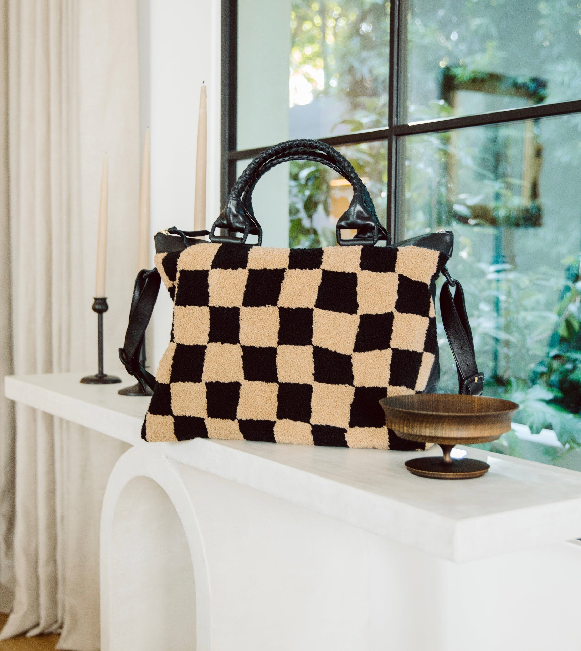 Santa Monica Weekender Bag - Stylish Black & Multi-Color Travel Duffel for Gym, Beach & Weekend Getaways