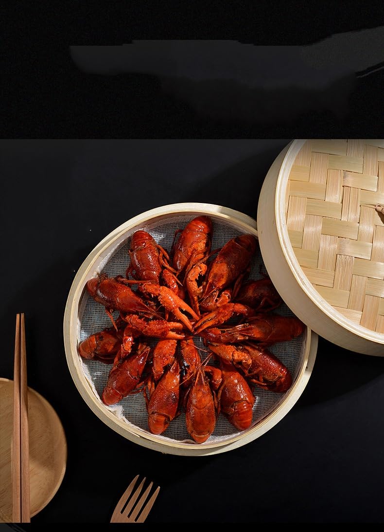 Premium Bamboo Steamer Basket - Handmade 2-Tier Traditional Design for Dumplings, Dim Sum, Vegetables & Meat | Includes 2 Cotton Liners (6-Inch) | Perfect for Asian Cooking, Meal Prep & Healthy Steaming at Home