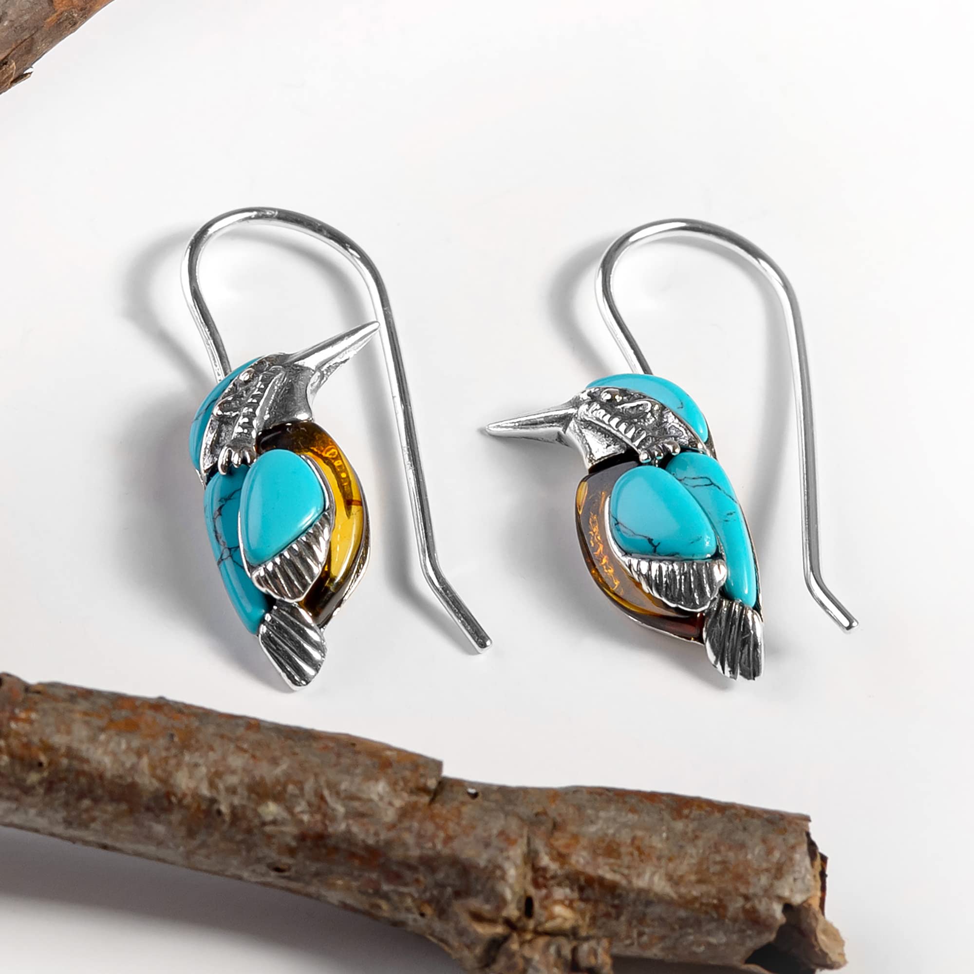 HENRYKA Sterling Silver Kingfisher Bird Jewelry - Elegant Statement Necklace for Women | Perfect Gift for Birthday, Anniversary & Special Occasions | Nature-Inspired Fashion Accessory for Everyday Wear