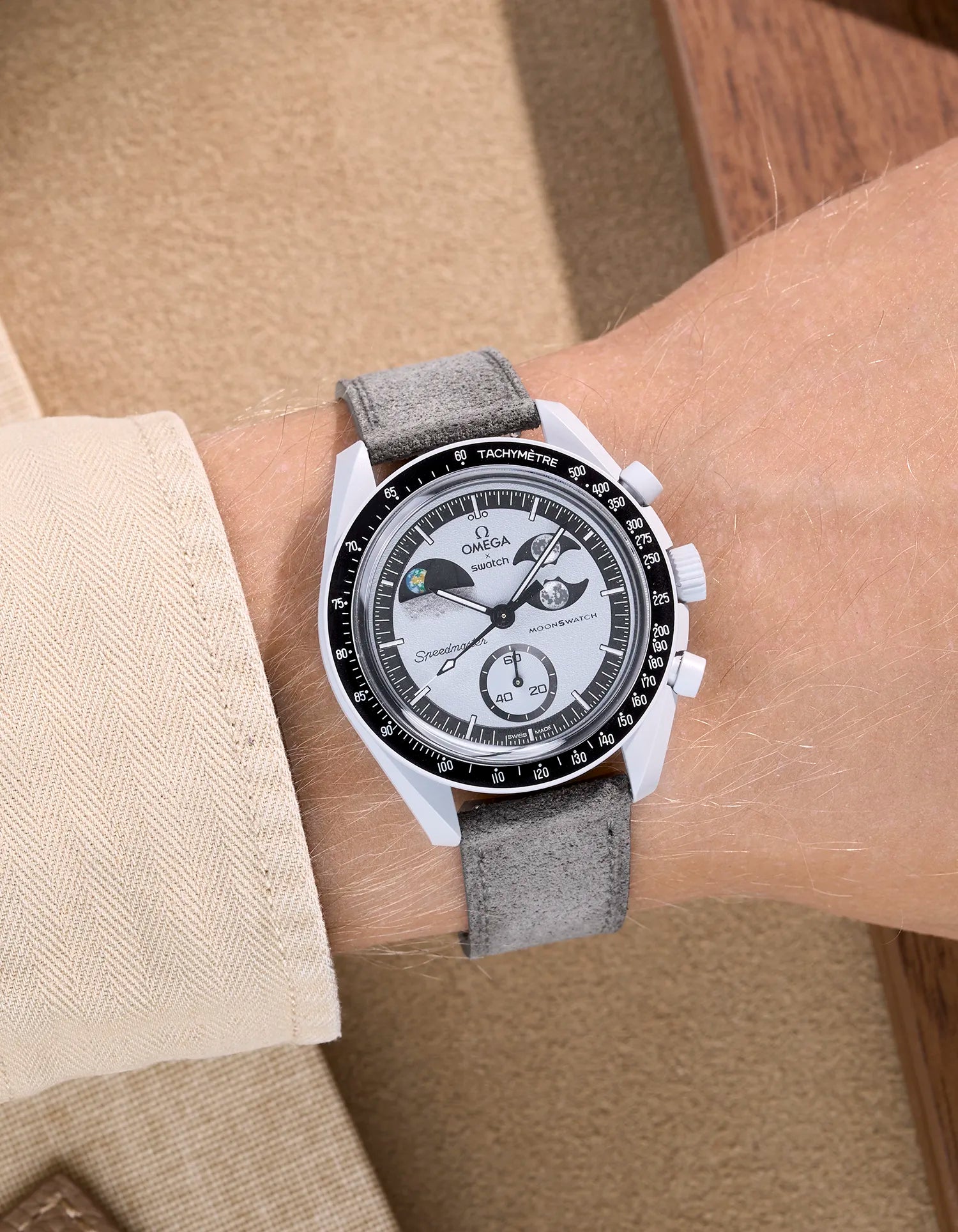 Omega X Swatch Mission to Earth Genuine Leather Replacement Watch Straps - Premium Quality Adjustable Bands for MoonSwatch Watches - Perfect for Casual Wear, Dress Occasions & Watch Collectors
