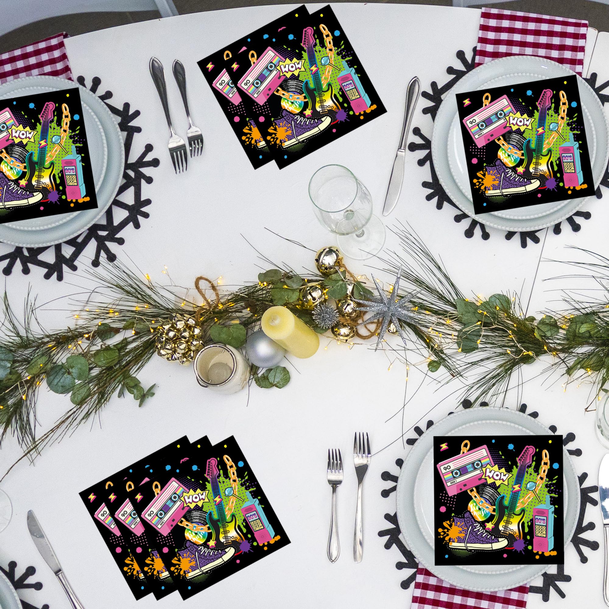 40Pcs Hip Hop Party Napkins - Disposable Paper Napkins for Hip Hop Theme Party Supplies, Luncheon, BBQ, and Birthday Celebrations