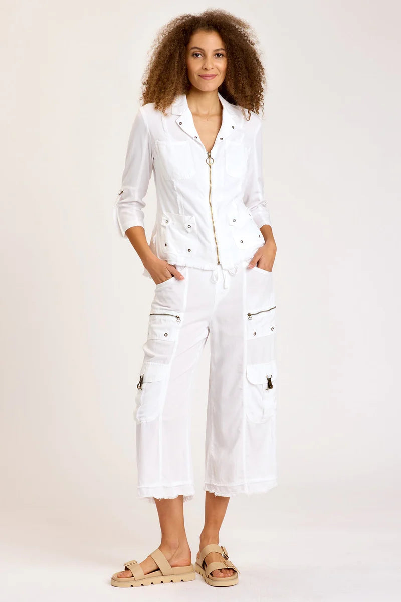 Birk Gaucho Pants for Women - High Waisted White Wide Leg Trousers | Comfortable & Stylish Casual Pants for Work, Travel & Everyday Wear