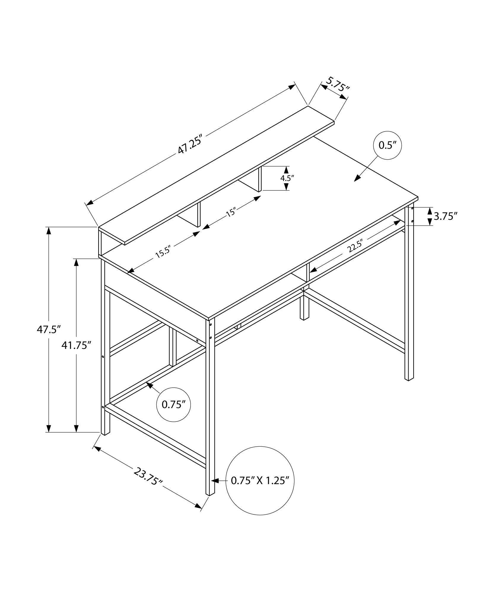 48L Adjustable Height Computer Desk - Grey & Black Standing Desk for Home Office, Gaming & Study - Ergonomic Workstation for Comfortable Sitting & Standing