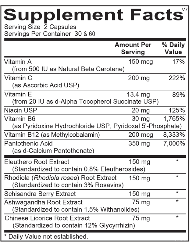 OrthoMolecular Products Adapten All® - Natural Stress Relief & Adrenal Support Supplement for Energy & Focus - Perfect for Busy Professionals & Students