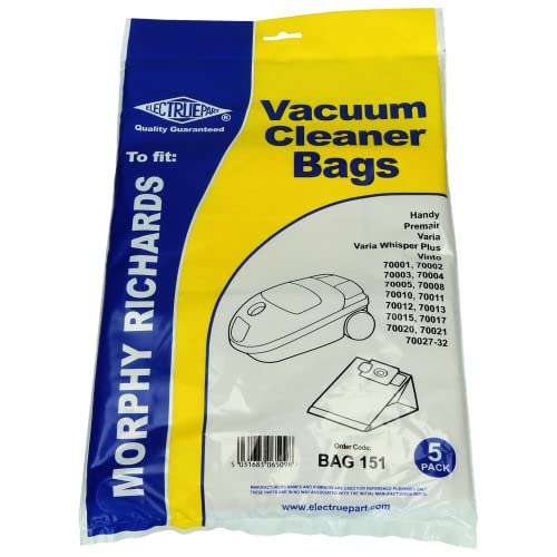 5 Pack Vacuum Bags for Morphy Richards Handy & Premair - Model Bag151 | Space-Saving Storage for Clothes, Blankets & Seasonal Items