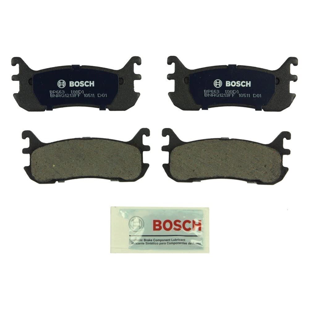 Bosch BP663 Brake Pad Set - Premium Ceramic Brake Pads for Smooth & Quiet Performance - Perfect for Sedans, SUVs & Light Trucks - Ideal for City Driving & Highway Commuting