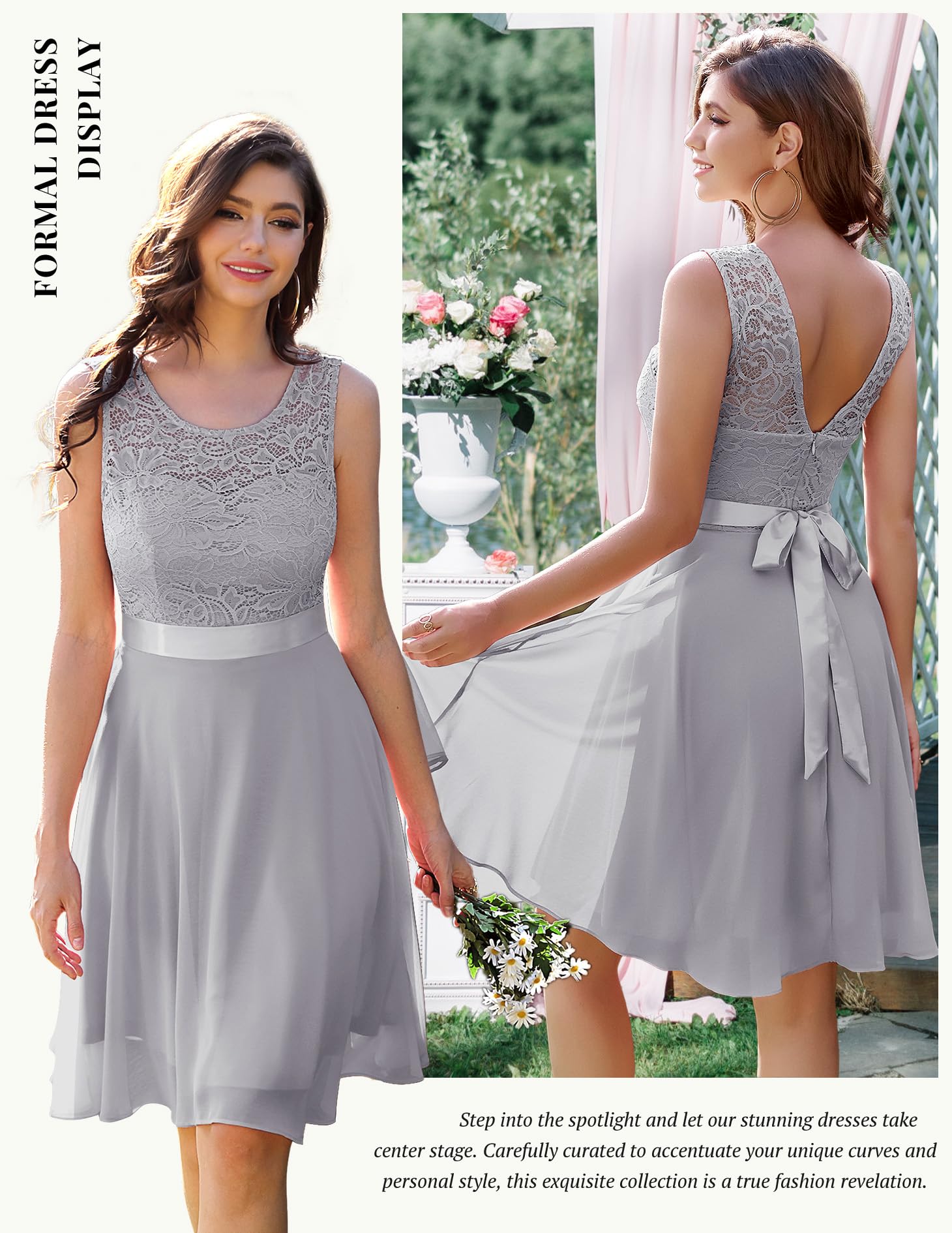 BeryLove Women's Short Prom Dress Lace Formal Gown for Wedding Guest, Cocktail Party & Bridesmaid - Elegant Evening Wear for Special Occasions