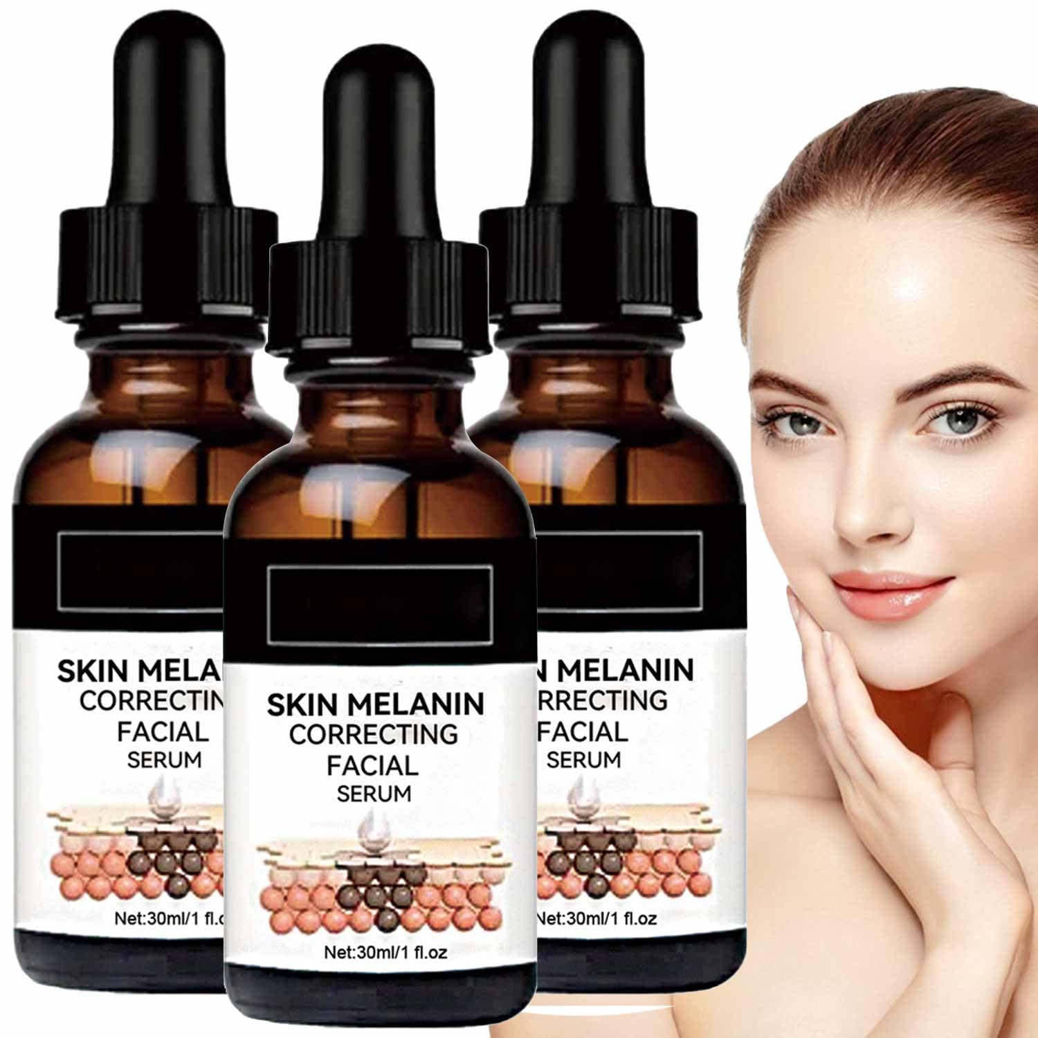 Melanin Correcting Facial Serum - Dark Spot Remover & Skin Brightening Treatment for All Skin Types | Whitening Serum for Hyperpigmentation, Uneven Tone | Perfect for Daily Skincare & Nighttime Routine