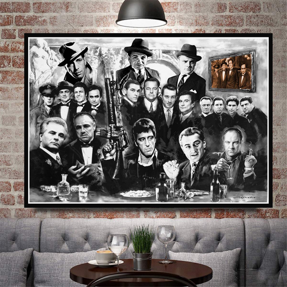 JESC Black and White Canvas Wall Art Prints - Modern Abstract Painting for Bedroom, Living Room Decor | Framed Wall Art for Home & Office Interior Design