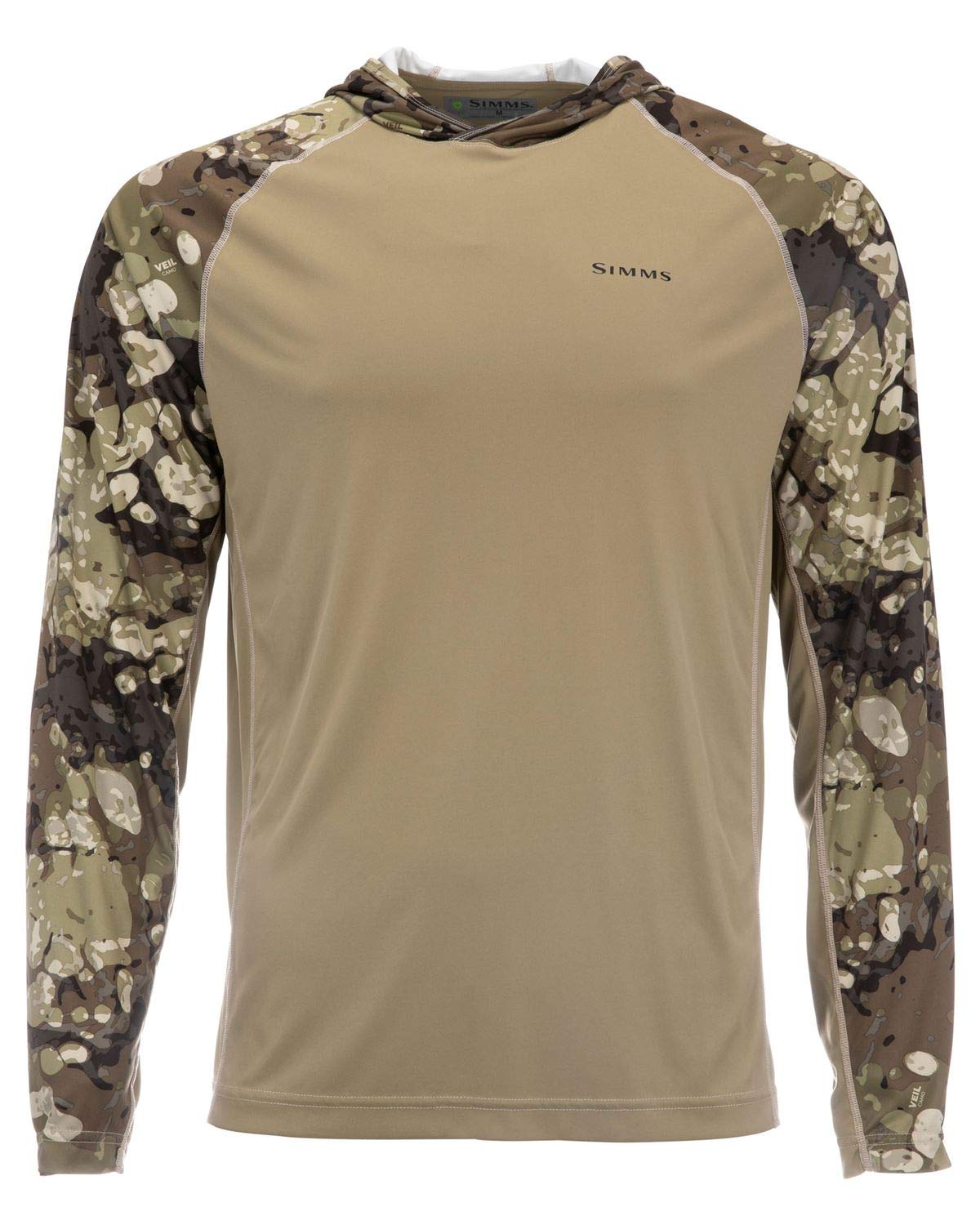 Simms Men's Bugstopper Solarflex 50+ UPF Hoody Shirt with Insect Shield - Long Sleeve Sun Protection Fishing Shirt for Outdoor Activities, Hiking & Camping