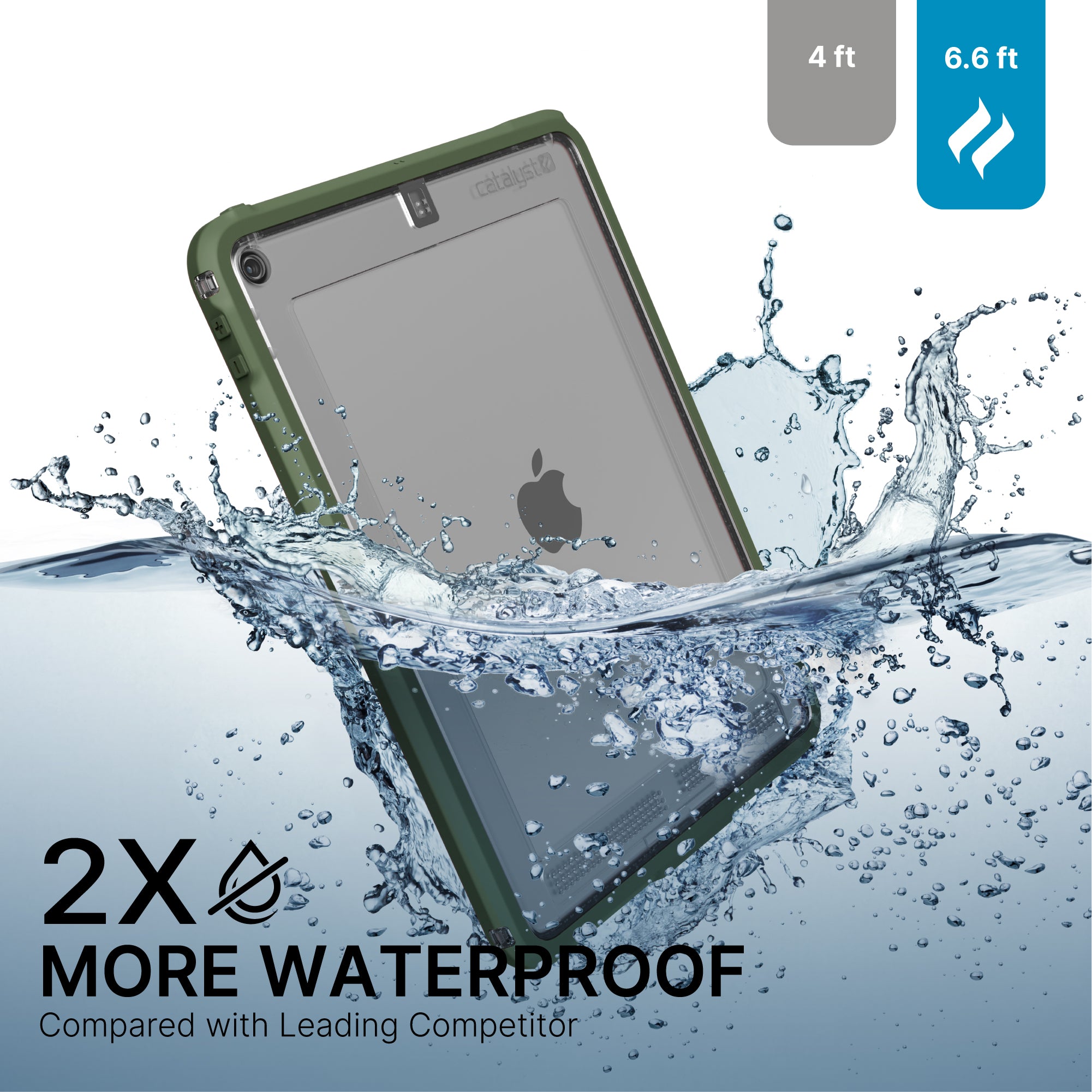 Waterproof Case for iPad 10.2 Inch (9th/8th/7th Generation) - Shockproof & Dustproof Protective Cover for Swimming, Beach, Outdoor Activities