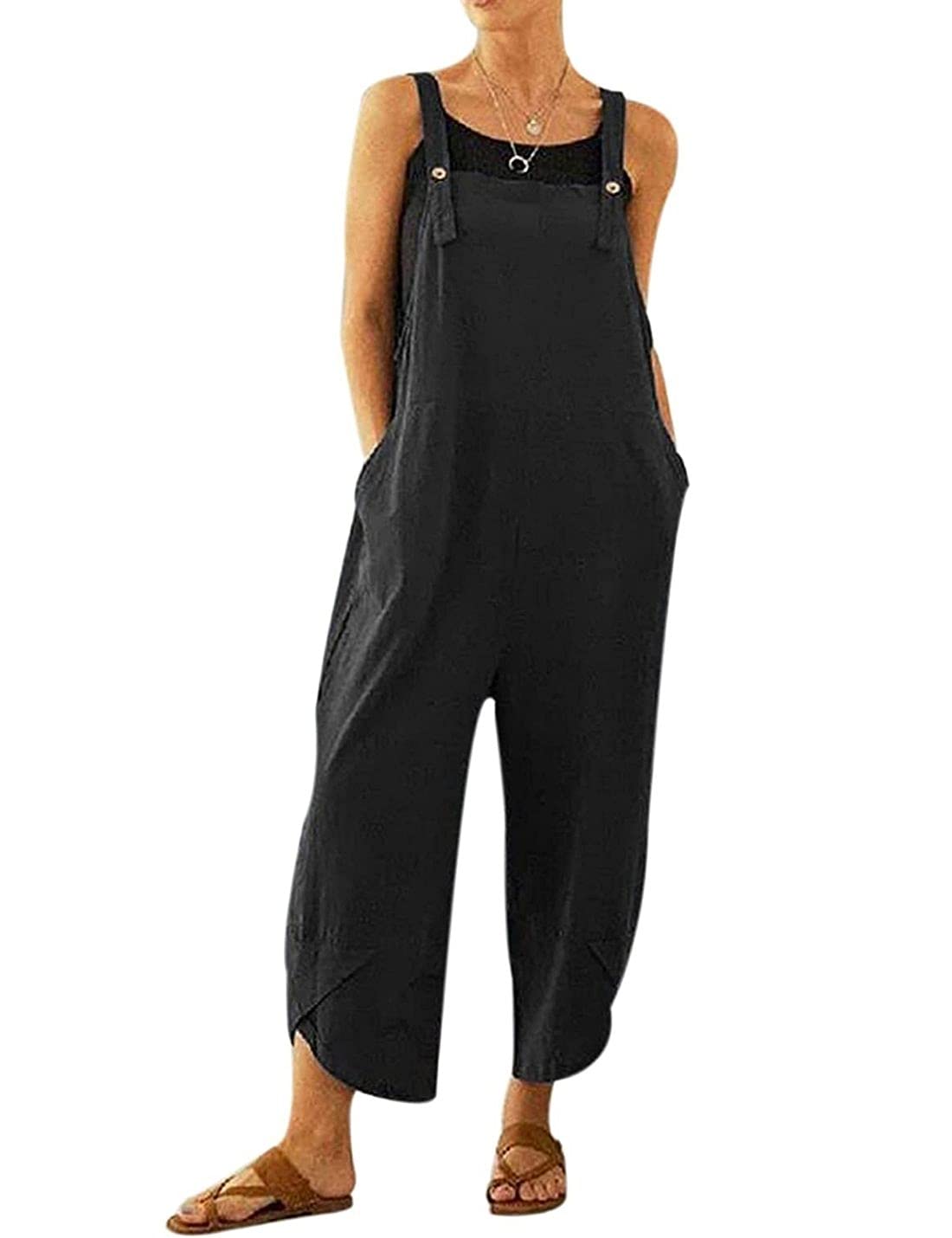 Universal Women's Jumpsuits Overalls - Relaxed Fit Long Bib Pants, Casual Rompers with Pockets for Work, Travel & Everyday Wear