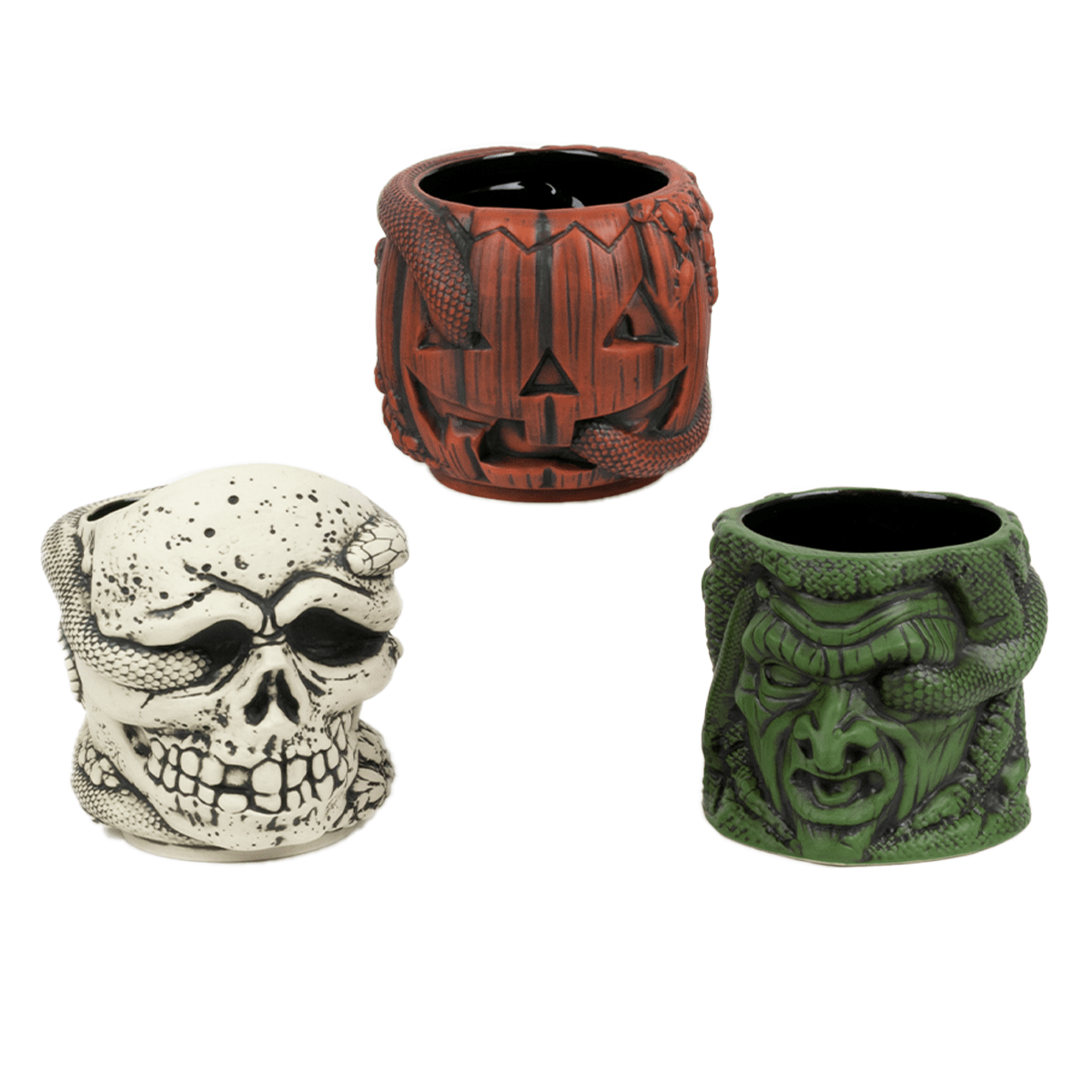 Halloween III: Season of the Witch Stacking Tiki Mug Set - Horror Movie Collectible Cups for Halloween Parties & Themed Decor