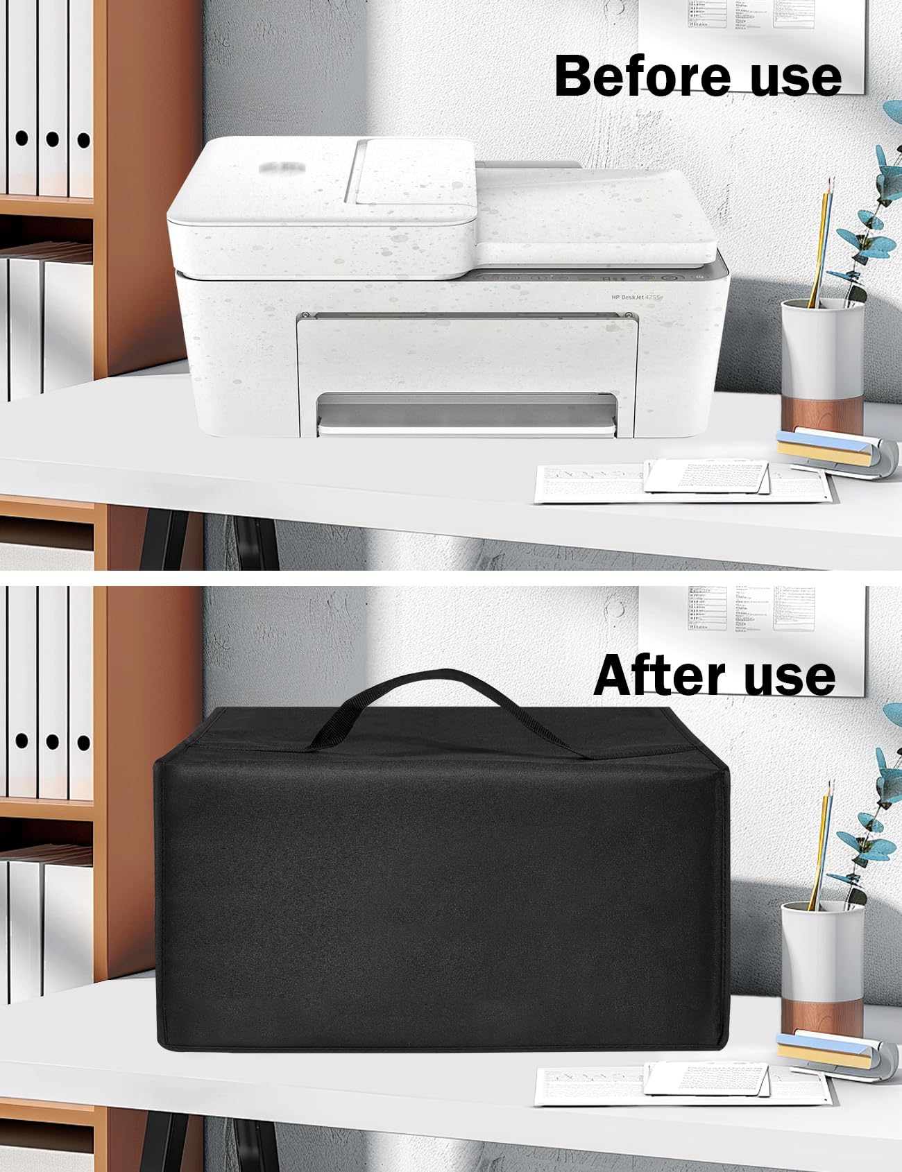 Dustproof Anti-Static Nylon Printer Cover for HP DeskJet 4255e Wireless All-in-One Inkjet Printer - Scanner Copier Dust Cover Compatible with iPhone & iPad - Perfect for Home Office & Photo Copying