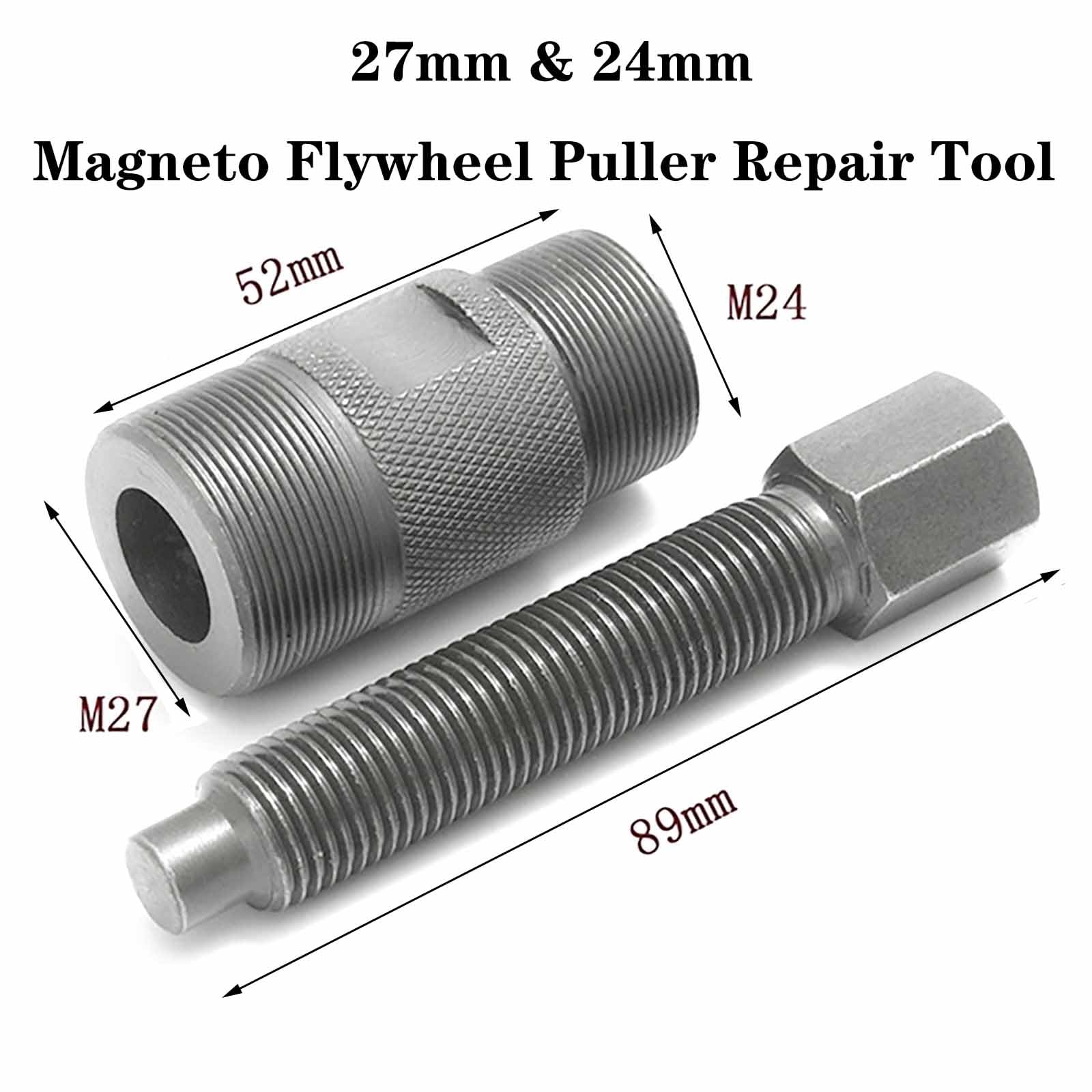 QISF 2 Coil Ignition Magneto Stator Plate for 50cc 70cc 90cc 110cc 125cc ATV Quad Dirt Bike - Compatible with Taotao Kazuma SSR Baja - Includes 24mm & 27mm Magneto Flywheel & GY6 Puller - ATV Scooter Repair Tool for Off-Road Maintenance & Engine Tuning