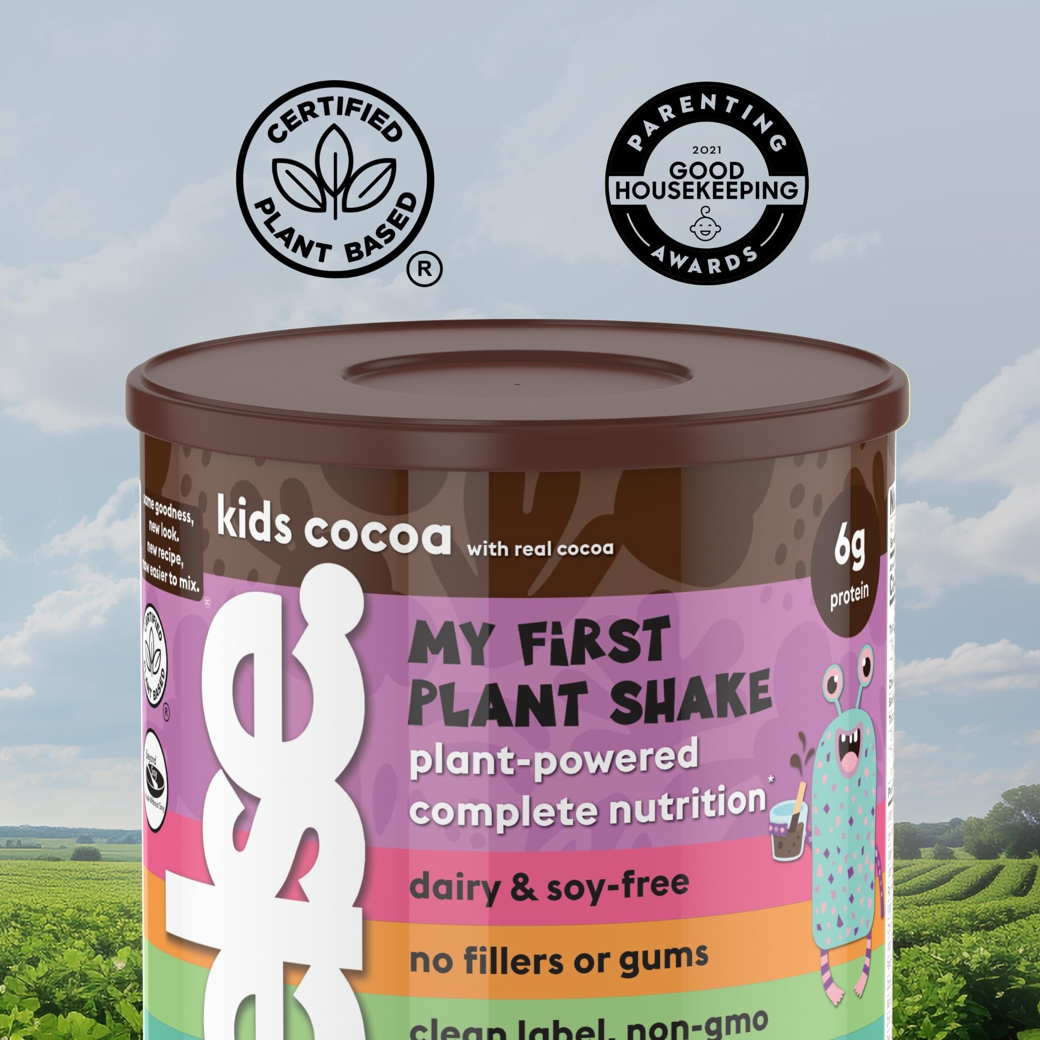Else Nutrition Plant-Based Kids Protein Shake Powder for Ages 2-12 | Dairy-Free Complete Nutrition with Plant Protein, 25 Vitamins & Minerals | Healthy Nutrient Boost for Snacks, School Lunches & Active Play (Chocolate, 2-Pack)