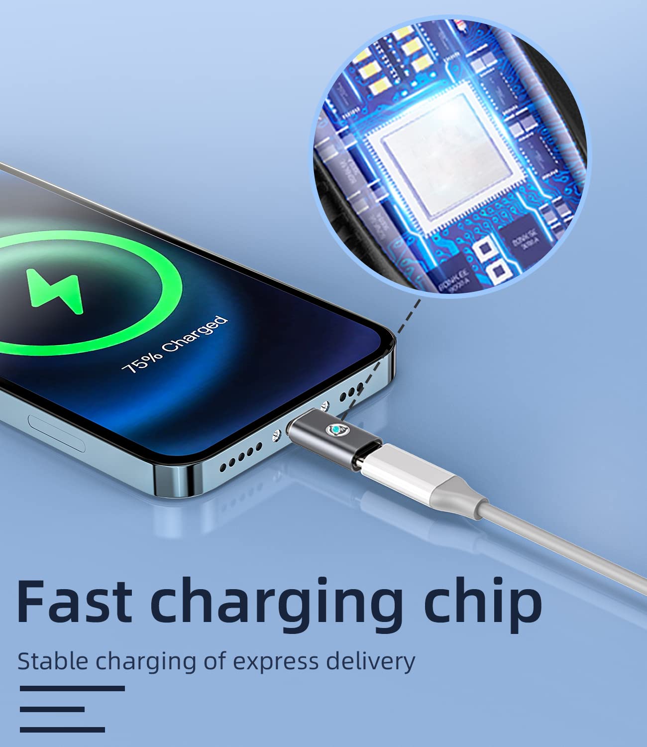 27W Fast Charger Adapter (3-Pack) - USB C to Lightning Converter Cable with Type-C Port - Compatible with iPhone 11/12/13/14 Pro Max/Mini/XS/SE/7/8/X/XR & iPad Air - Fast Charging & Data Sync - Perfect for Home, Office & Travel