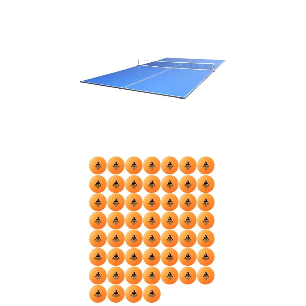 JOOLA Tetra 4-Piece Ping Pong Table Top for Pool Table Conversion | Includes JOOLA Training 3-Star Table Tennis Balls | Perfect for Indoor Games, Family Fun & Sports Training