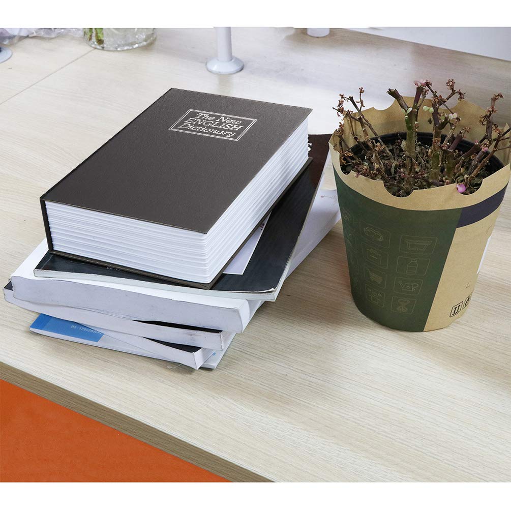 Combination Lock Book Safe - Hidden Dictionary-Shaped Security Box (9.5
