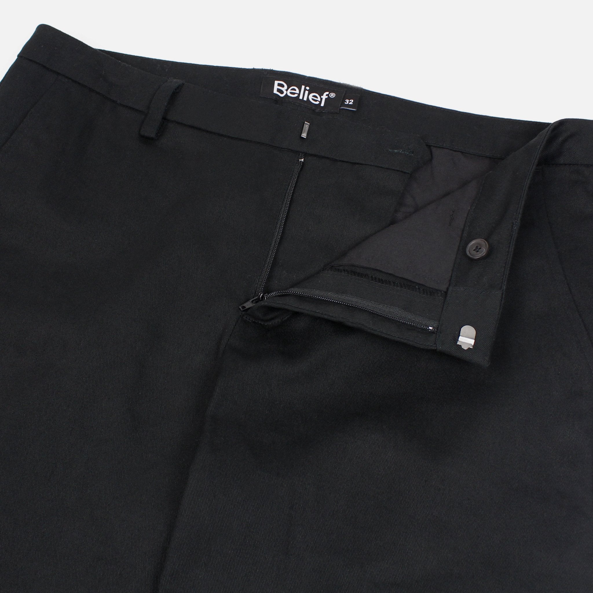 Belief NYC Heritage Chino Pants for Men - Classic Slim Fit Stretch Dress Pants in Black | Perfect for Office, Business Casual & Formal Occasions