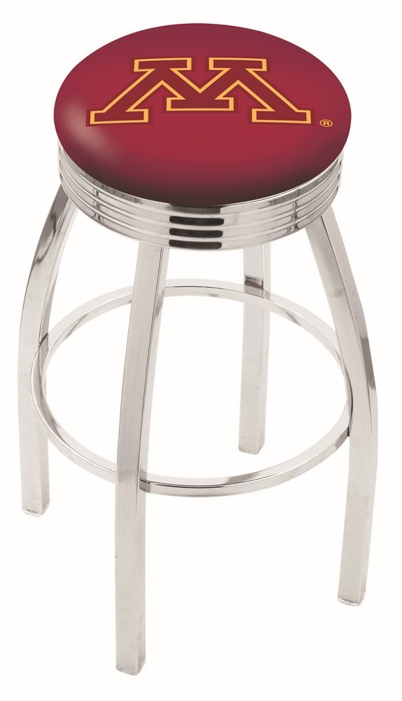 Holland Bar Stool Co. NCAA Unisex-Adult L8C3C Bar Stool - College Sports Themed Adjustable Height Pub Stool for Game Room, Man Cave & Sports Bar Decor