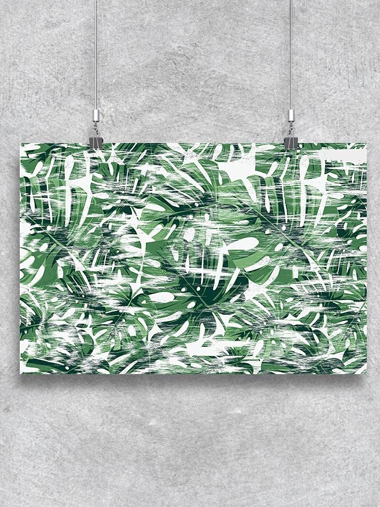 Tropical Plants Seamless Pattern Wall Art Poster - Vibrant Botanical Decor for Home, Office & Nursery | Perfect for Living Room, Bedroom & Dorm Room Decorations
