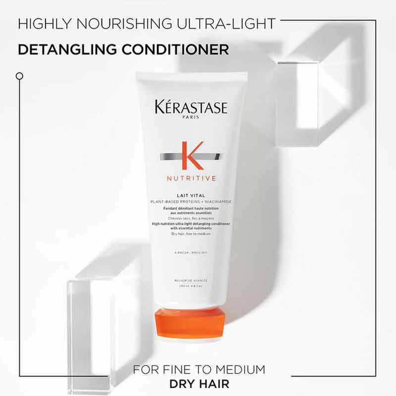 Kérastase Nutritive Ultra Light Detangling Conditioner for Dry Hair - Hydrating & Frizz Control | Perfect for Daily Hair Care & Salon-Quality Results at Home