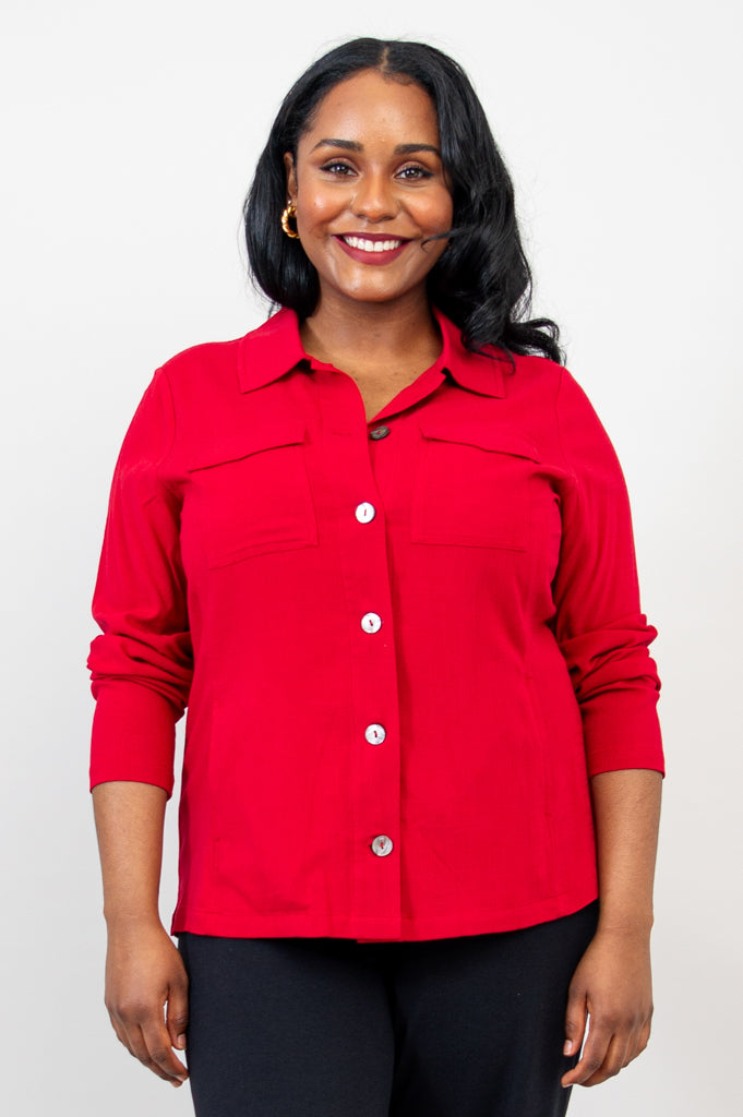 Lauren Jacket - Soft Linen Bamboo Fabric for Women | Perfect for Casual Outings & Office Wear