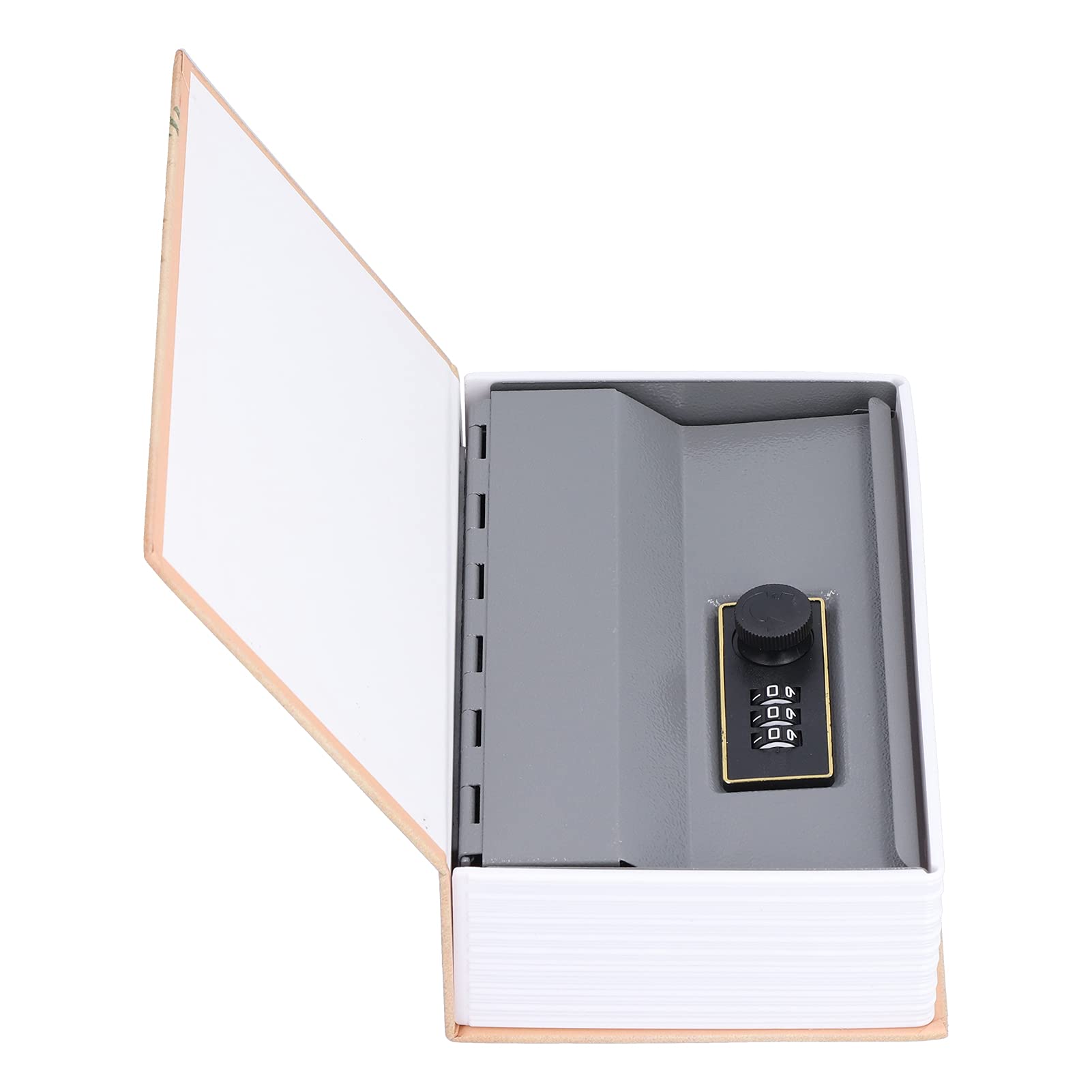 Mini Book Shaped Money Box with Stainless Steel Liner - Compact Safe Storage for Cash, Jewelry & Valuables - Perfect for Home, Dormitory, Office & Travel Security