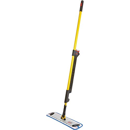 Rubbermaid HYGEN PULSE Microfiber Spray Mop Kit for Hardwood Tile & Laminate Floors - Yellow - Commercial Grade Cleaning Mop for Kitchen Bathroom Lobby & Janitorial Use - Easy Floor Cleaning with Built-in Sprayer (1835528)