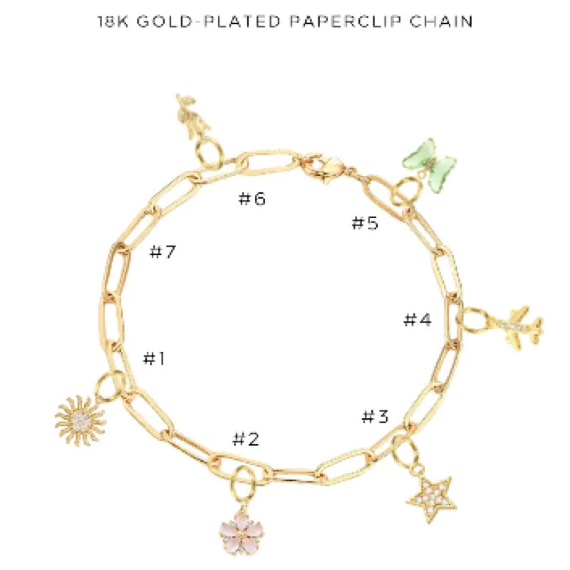 Elegant Charm Bracelet with Assorted Charms - Dainty Adjustable Jewelry for Women & Girls - Perfect for Gifts, Parties & Everyday Wear