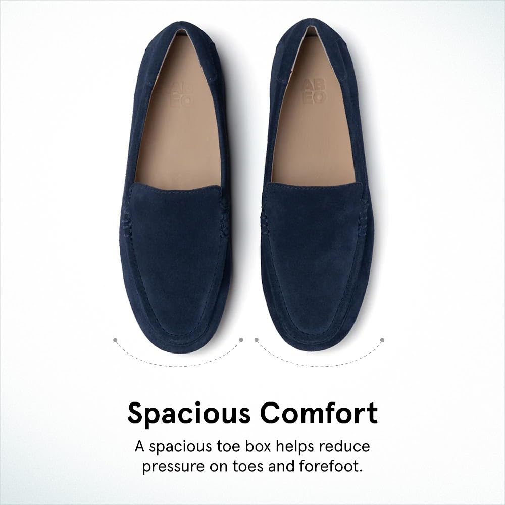 ABEO Harbor Women's Loafers with Arch Support - Comfortable Dress Shoes for Women with Metatarsal Pads & Foot Pain Relief - Perfect for Work, Travel & Everyday Wear