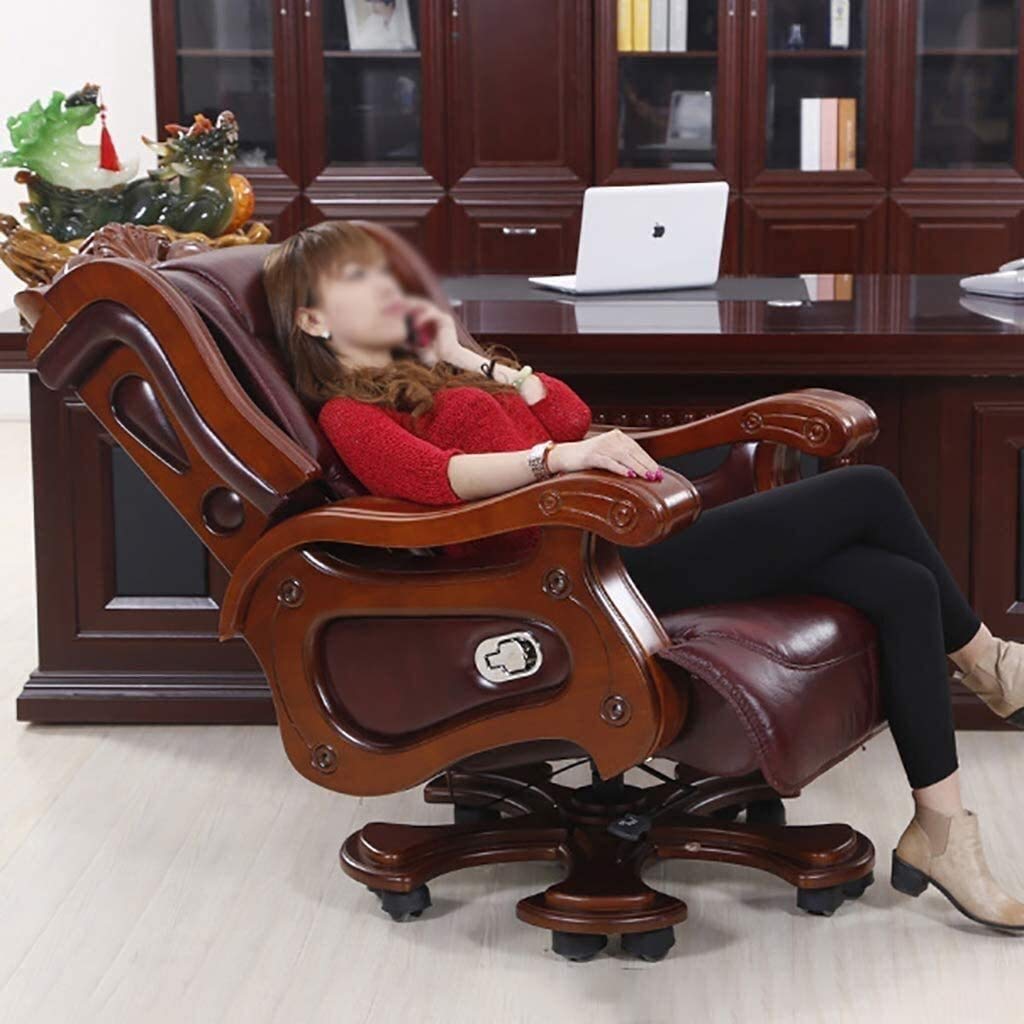 Premium Ergonomic Executive Office Chair - Adjustable Swivel Desk Chair with Lumbar Support, Armrests & Reclining Function - High Back Thickened Padding for Comfort - Ideal for Home Office, Conference Rooms & Executive Workspaces
