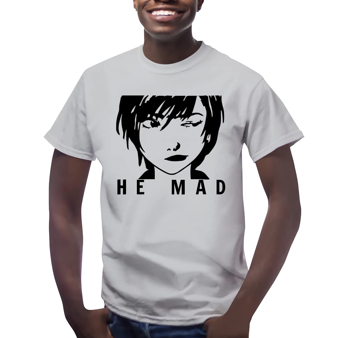 Mad Anime K Men's Short Sleeve Graphic T-Shirt - Cool Japanese Streetwear for Casual Wear & Anime Conventions