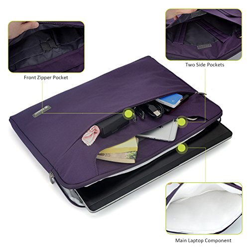 15.6 Inch Waterproof Laptop Sleeve Case - Durable Business Notebook Carrying Bag for MacBook, Dell, HP - Perfect for Office, Travel & School Commute
