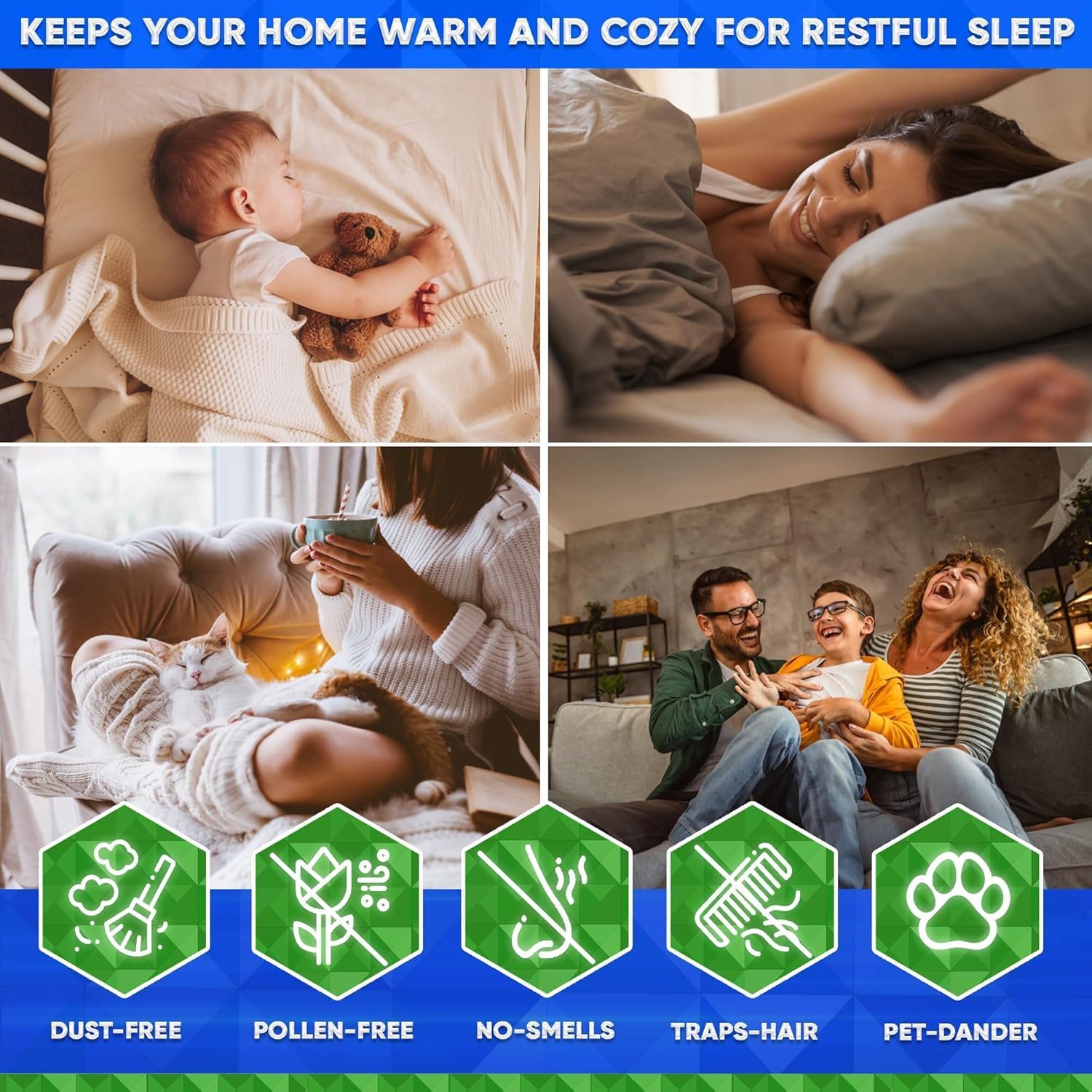 25x25x1 MERV 8 Pleated Air Filters - Case of 12 | High Efficiency Furnace Filters for Home HVAC Systems | Dust, Pollen & Allergen Reduction