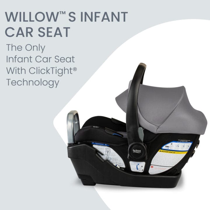 Britax Willow S Infant Car Seat with Alpine Base - Lightweight & Safe Baby Carrier for Newborns 0-35 lbs - Perfect for Travel, Shopping & Daily Commutes