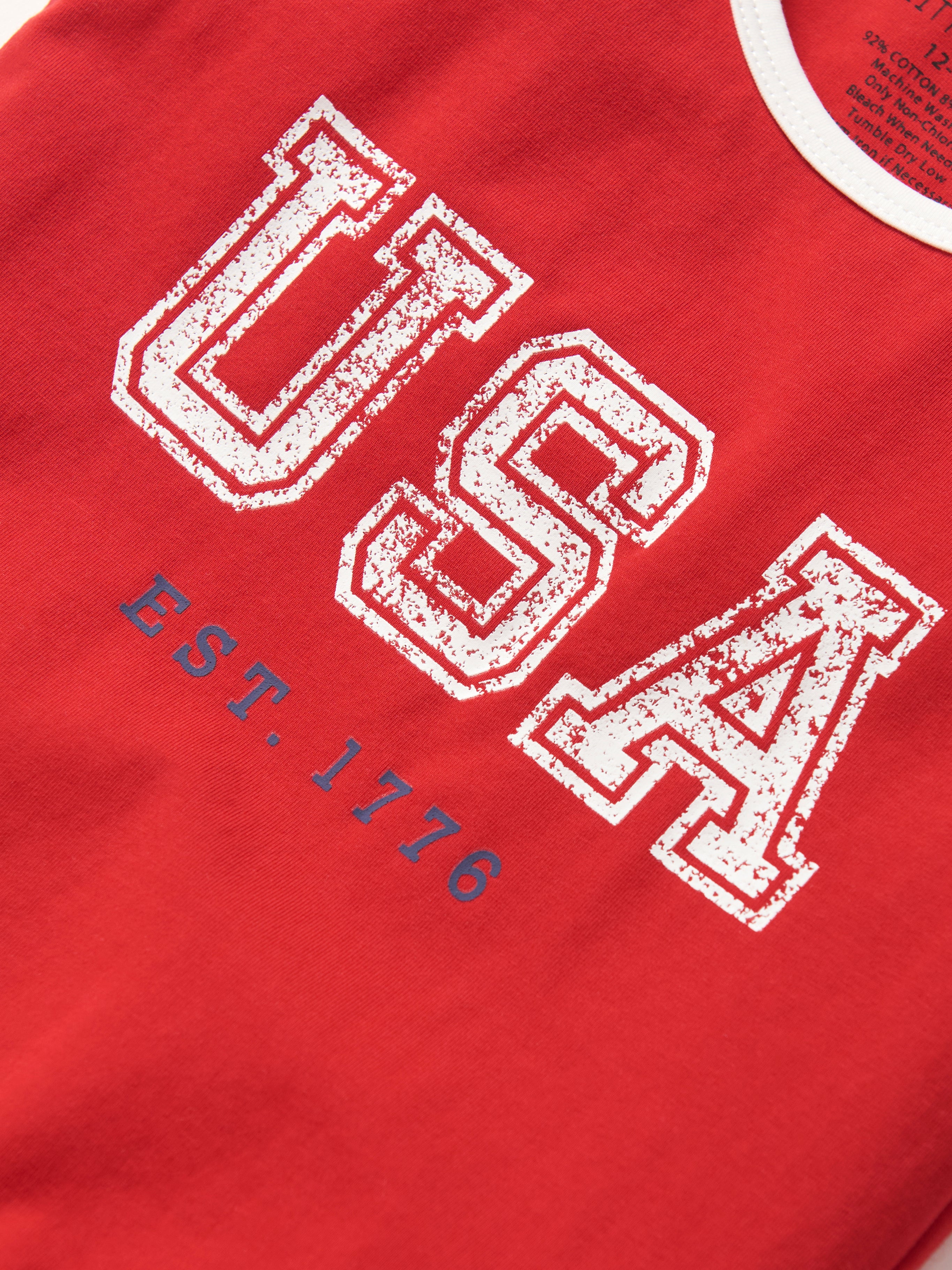 USA Flag Red Tank Top for Men - Patriotic American Graphic Tee for 4th of July, BBQ, and Summer Outings