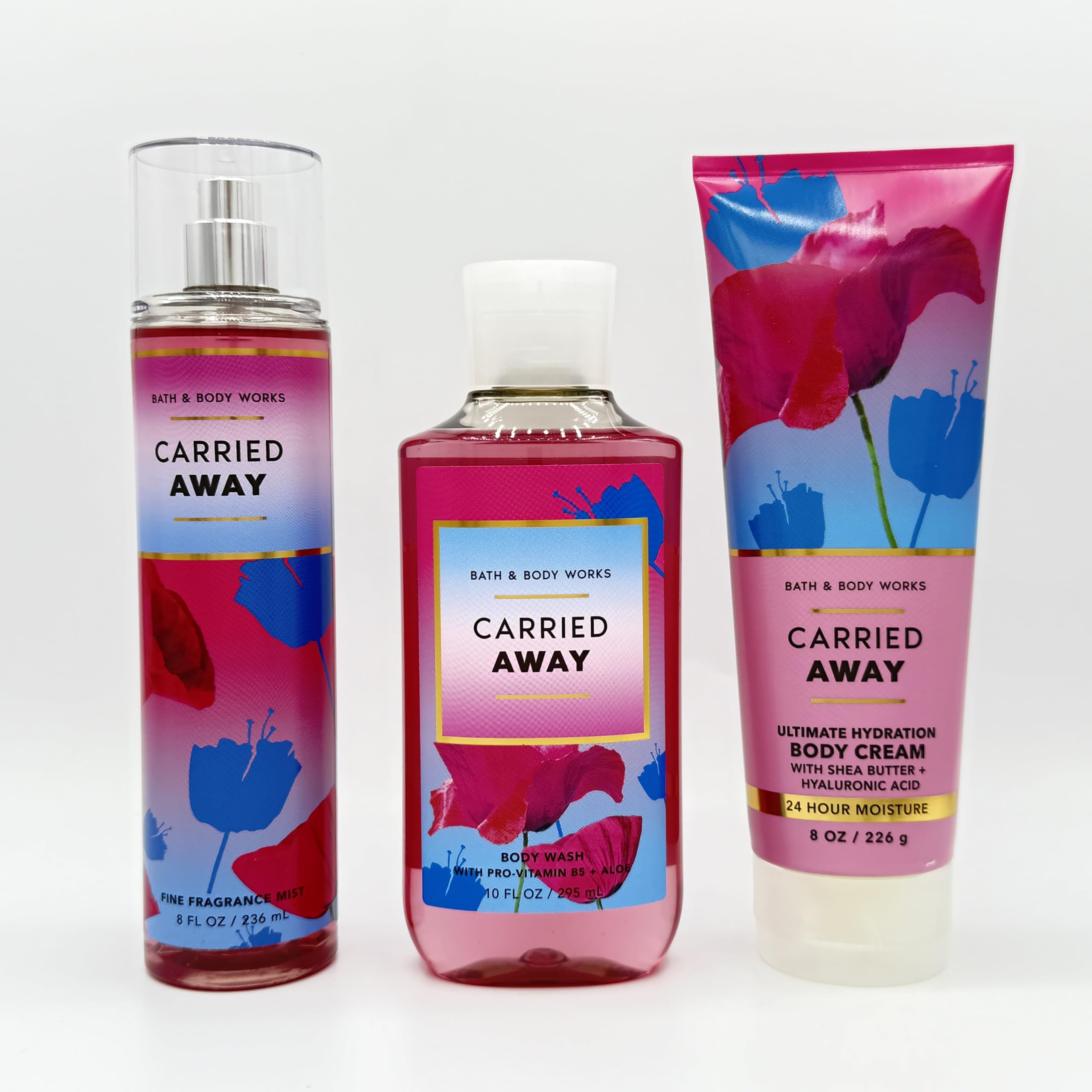 Carried Away 3-Piece Bath & Body Gift Set - Fine Fragrance Mist, Moisturizing Body Wash & Hydrating Body Cream | Perfect for Spa Day, Self-Care & Romantic Gifts