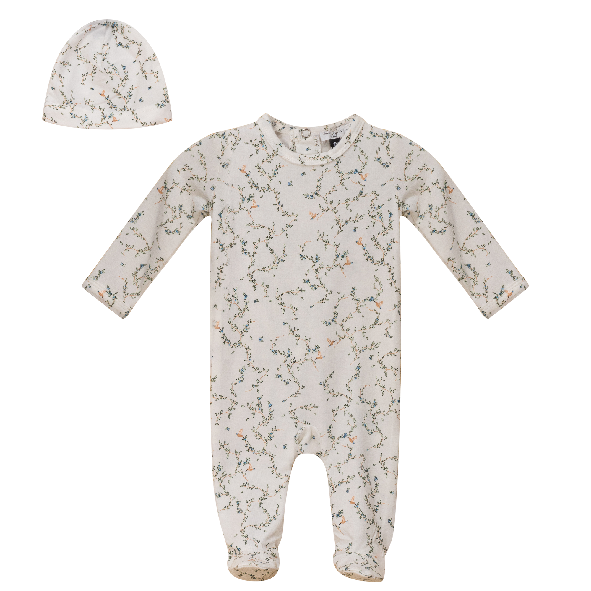 Leaves and Bird Print Baby Onesie Set - Soft Cotton Bodysuit for Newborns & Infants - Perfect for Playtime, Nursery & Photo Shoots