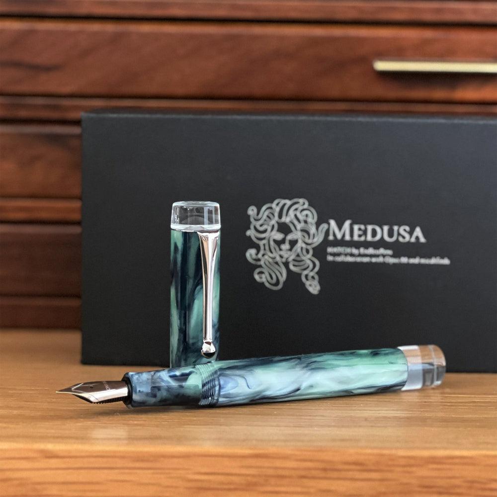 Opus 88 Micahfinds Medusa Fountain Pen - Premium Japanese Eyedropper Fountain Pen with Unique Design for Calligraphy, Journaling & Gift Giving