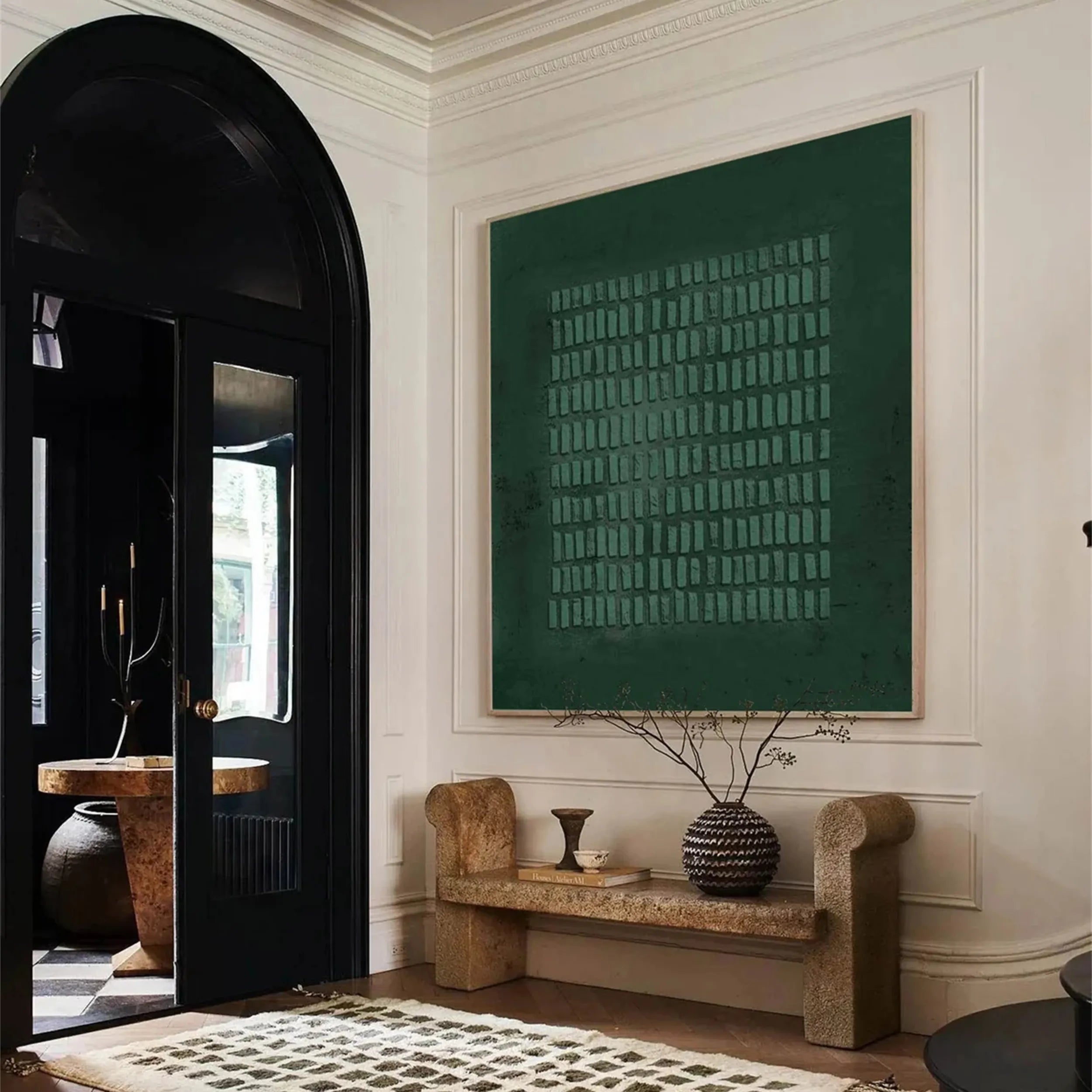Blue & Green Abstract Wall Art Print #BG066 - Modern Home Decor for Living Room, Bedroom & Office