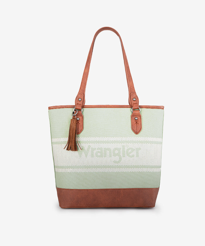 Wrangler Embroidered Canvas Tote Bag for Women - Durable & Stylish Shopping, Beach & Travel Tote - Perfect for Work, Gym & Daily Use