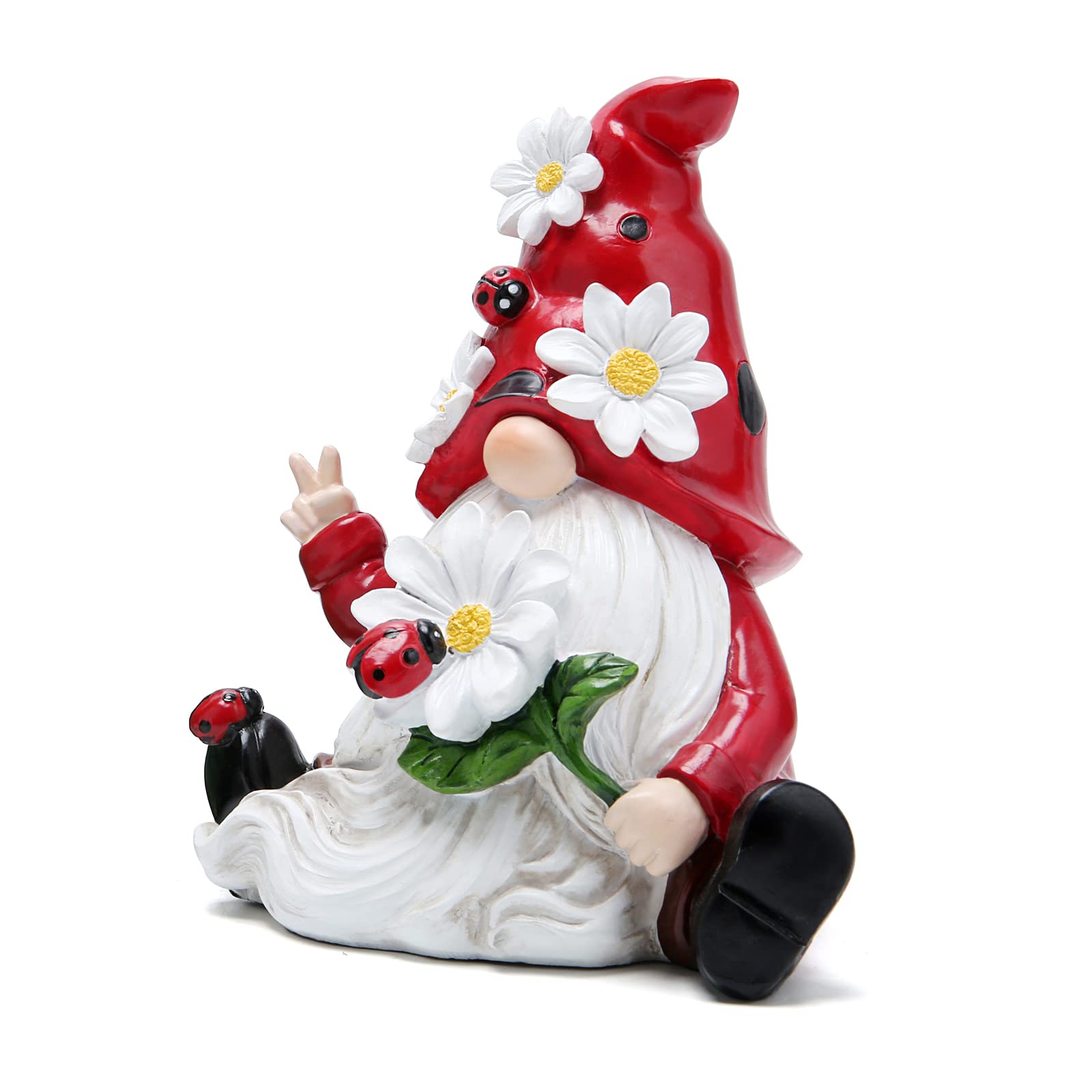 Ladybug Gnomes Decor - Spring Summer Outdoor Garden Ornaments, Cute Ladybug Figurines for Birthday Gifts (Mom, Women, Grandma) | Perfect for Garden Decor, Patio Display & Gift Giving