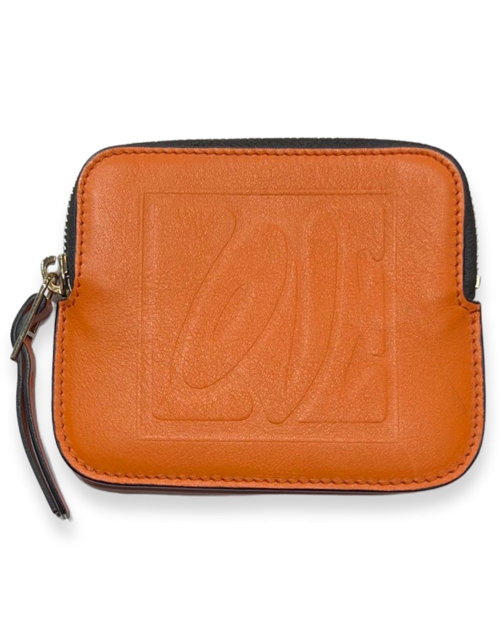 Paul Smith 'Love' Zip Around Wallet for Men & Women - Genuine Leather Orange Fashion Wallet for Daily Use & Travel