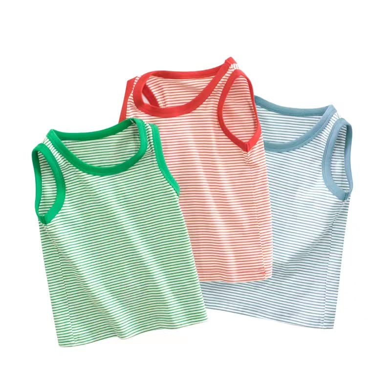 3-Pack Boys' Sleeveless Tank Tops for Toddlers - Soft Cotton Summer Shirts for Playtime & Outdoor Activities