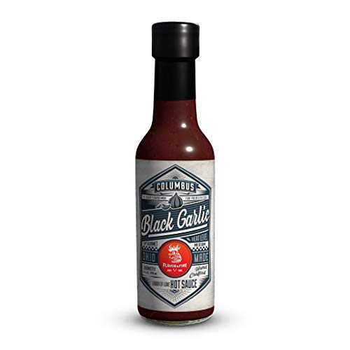 Award-Winning Black Garlic Hot Sauce – Pepper Infused, Made in Ohio | Great for Meat, Poultry, Seafood & Tofu | Perfect for Grilling, BBQ & Cooking | 5oz Bottle