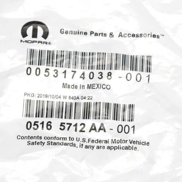 Mopar 5165712AA Black Plastic Globe Valve Windshield Washer Nozzle - Replacement Part for Jeep, Dodge, Chrysler Vehicles - Perfect for Windshield Cleaning & Fluid Dispensing